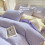 Juego de ropa de cama de algodón morado de 4 piezas 5