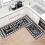 Buffalo Plaid Kitchen Rug Set Black White 2 pcs 2