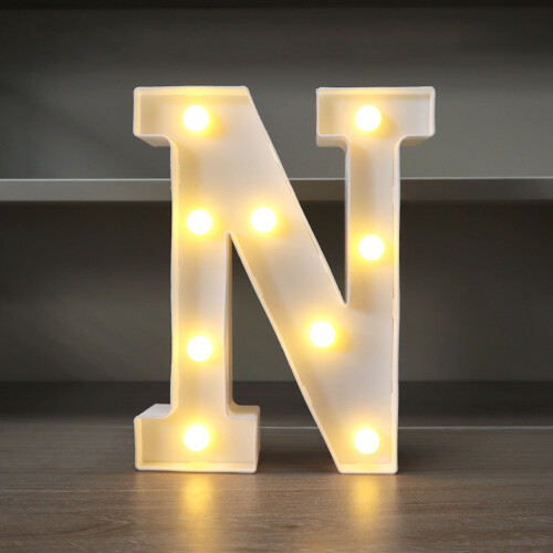 LED-Leuchtbuchstaben – Rosa Glitzer-Alphabet 2