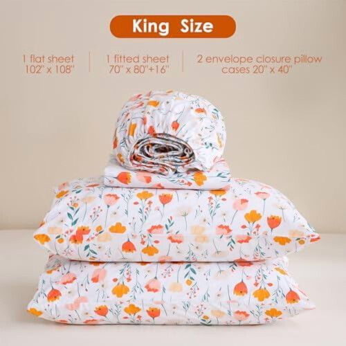 Cal King Paisley Microfiber Sheet Set 4-Piece 1