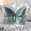 Butterfly Throw Pillow Velvet Blue 40x50cm 4
