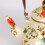 Vintage enamel tea kettle floral pattern steel 1.5L 4