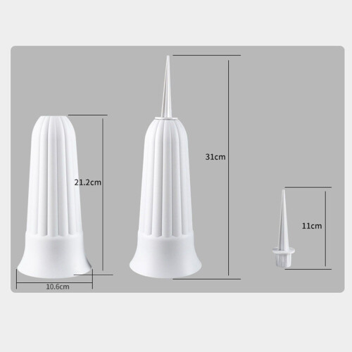 Vaso de plástico para cemitério com estaca para fixação no solo – 25 cm (10 polegadas) 2