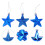 18-Piece Blue Plastic Star Christmas Tree Ornaments 3