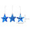 18-Piece Blue Plastic Star Christmas Tree Ornaments 5