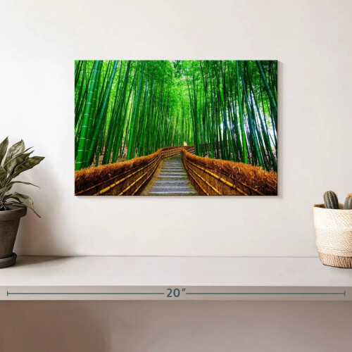 Arashiyama Bamboo Canvas Art 12 x 8 in 1