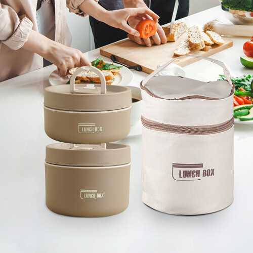 Insulated Bento Box Set with Thermal Bag, 2-Container 1