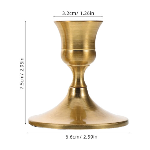 Brass Taper Candle Holders Vintage Style 2 Pack 1