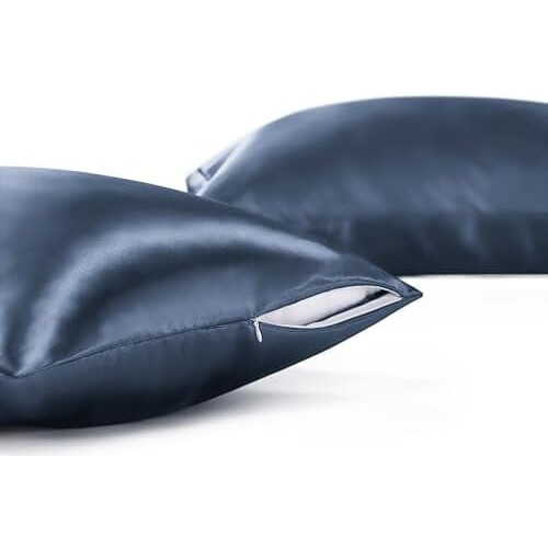 Satin Pillowcase with Zipper 2 Pack King 20x36 in 2