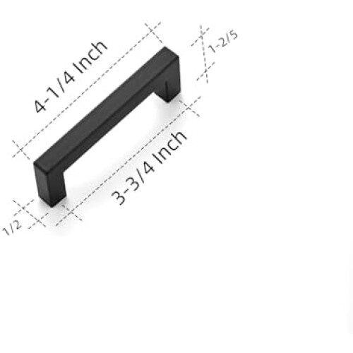 Mattsvarta skåphandtag 13 cm, 10-pack 2