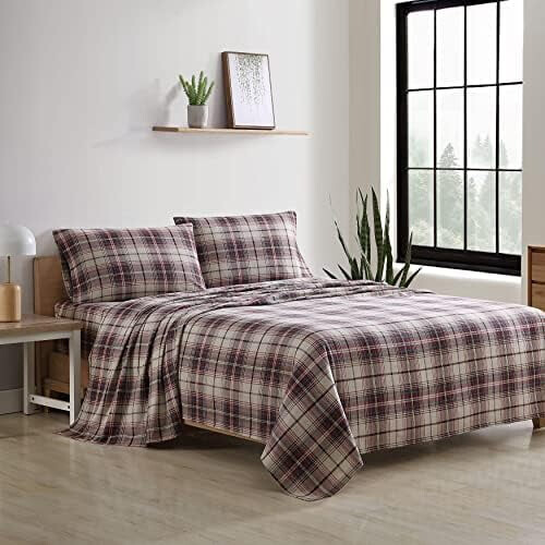 Cotton Flannel Sheet Set Queen Size 1