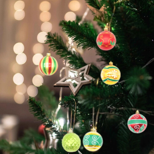 Kerstballen van gegalvaniseerd plastic, set van 12 stuks 1