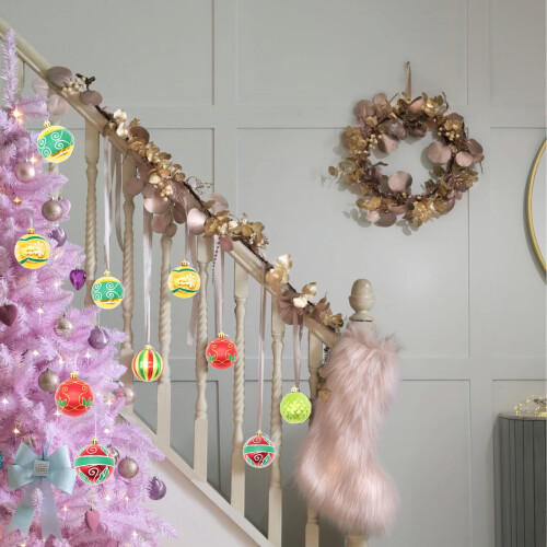 Kerstballen van gegalvaniseerd plastic, set van 12 stuks 2