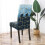 6-Pack Stretch Dining Chair Covers Blue 3