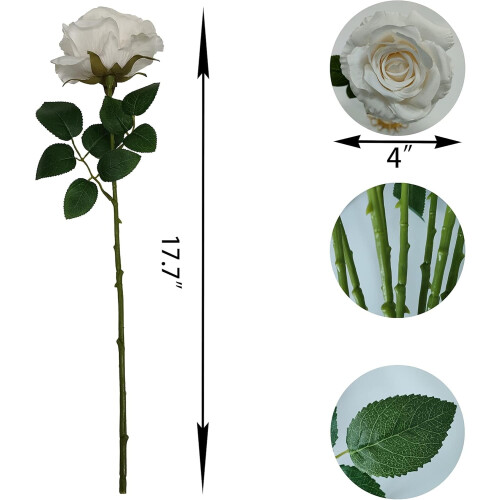 Black Artificial Roses – 12 pcs, 10 cm diameter 1