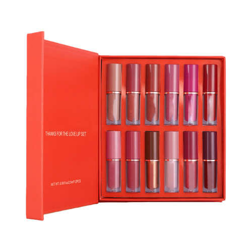 12 Color Moisturizing Lip Glosses Long Lasting Liquid Lipstick