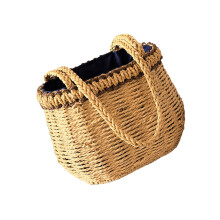 Artistic Woven Basket for Picnics Bohemia Style-light brown