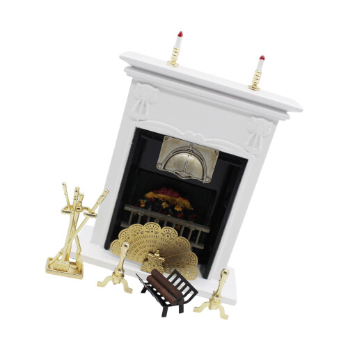 Mantel 1:12 Realistic Fireplaces Accs Model Mantel Decorative