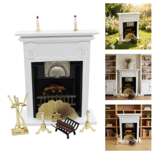 Mantel 1:12 Realistic Fireplaces Accs Model Mantel Decorative 1