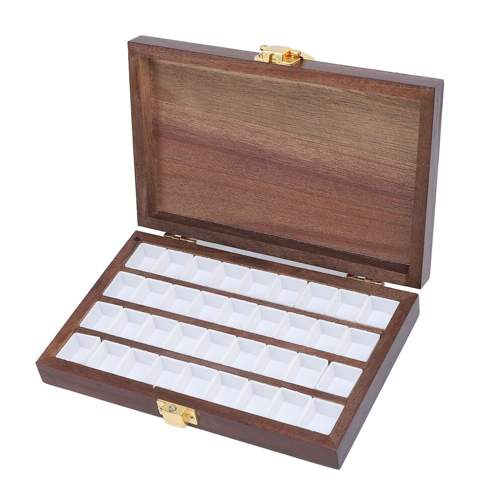 Walnut Watercolour Tray 36 Compartments