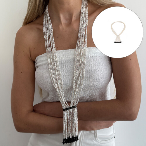 Bohemian Multiple Layer Handmade Bead Crystals Necklace With-2 2
