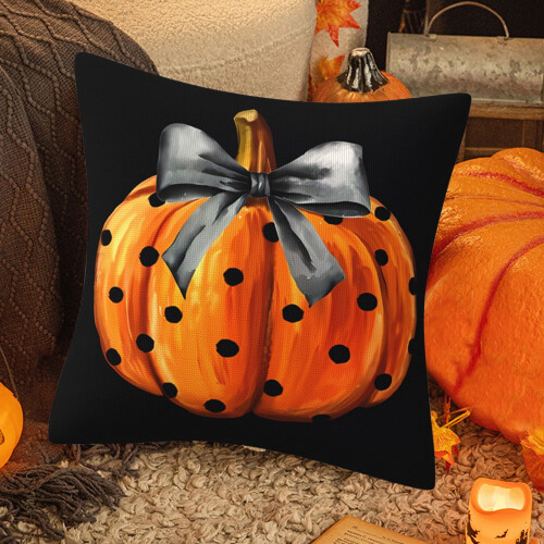 Κάλυμμα μαξιλαριού για Halloween από λινό 18x18 ίντσες