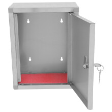 Abschließbare Aufbewahrungsbox aus Edelstahl zur Wandmontage (1 Stück)