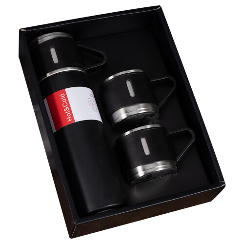 Vakuumisolierte Weithalsflasche mit 2 Teedeckeln