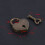 Heart-Shaped Metal Suitcase Lock with Key, Small Multicolor 6