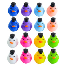 16 Pcs Mini Resin Duck Figurines Assorted Colours