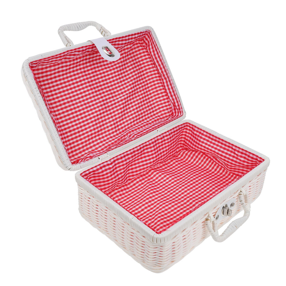 White Polyester Rectangular Storage Box 1 pc