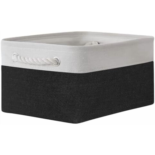 Fabric Storage Bin - Grey Cube Organizer 20L x 16W x 14H cm