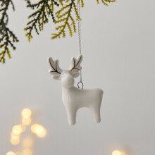 White Ceramic Nordic Mini House Ornament