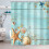 Kids Shower Curtain 72x72 in Polyester with Hooks 3