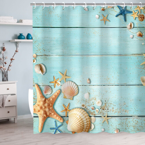Kids Shower Curtain 72x72 in Polyester with Hooks 2
