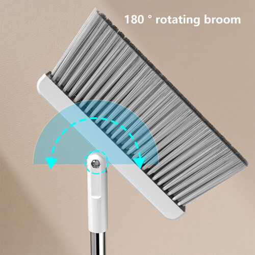 Broom and Dustpan Set Long Handle for Home Indoor Sweeping 1