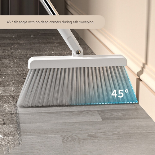 Broom and Dustpan Set Long Handle for Home Indoor Sweeping 2