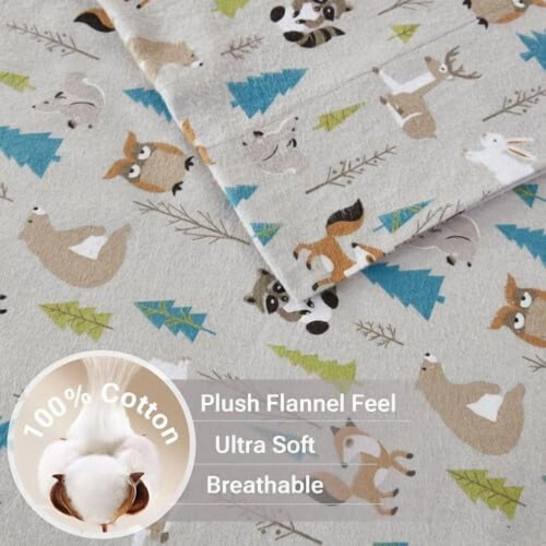 100% Cotton Flannel Sheet Set Cal King 2