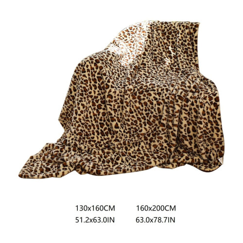 Leopard Throw Blanket 50 inch 480 GSM Plush Double-Sided 2