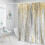 Abstract Stripe Shower Curtain with Hooks, Gray & Yellow 3