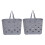 2 Grey Plastic Storage Baskets with Handles 5