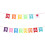 Happy Birthday Banner – Burlap Rainbow Letters, Reusable 4