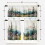 Watercolour Floral Kitchen Curtains Set 3-Piece 5
