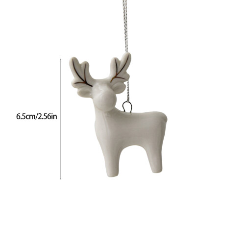 White Ceramic Nordic Mini House Ornament 2