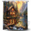 Rustic Cabin Shower Curtain 60x70in with 12 Hooks 5