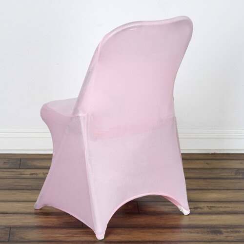 Pink Spandex Folding Chair Covers 10 Pack 1