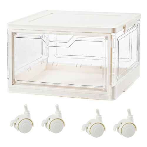 Multifunctional Rolling Storage Box Including-Transparent color