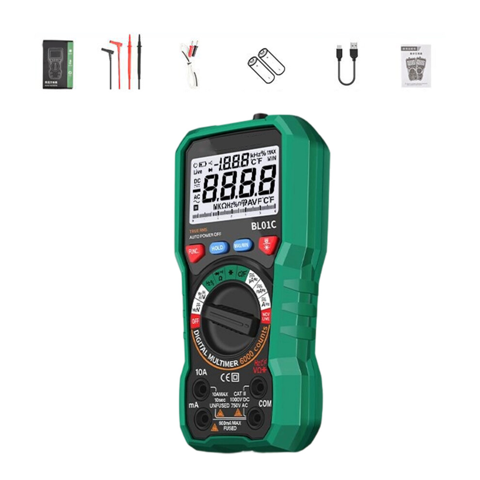 Multimeter Tester Featuring Abs Housing And Lcd-Auto. Range. 7754004053403