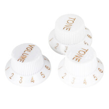 3Pcs Guitar Contral Knobs, Clear Knobs Electric Guitar Bass Top