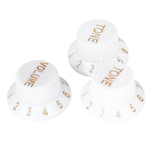 3Pcs Guitar Contral Knobs, Clear Knobs Electric Guitar Bass Top